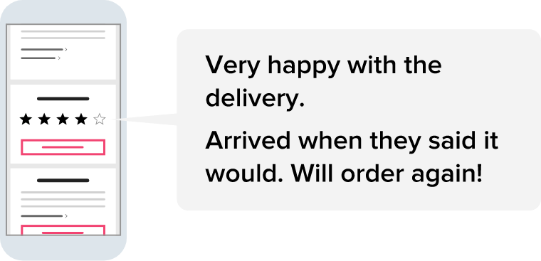Delivery Tracking - Rating illustration